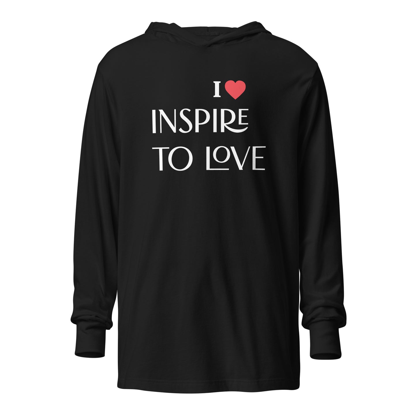 INSPIRE to LOVE Hooded long-sleeve tee